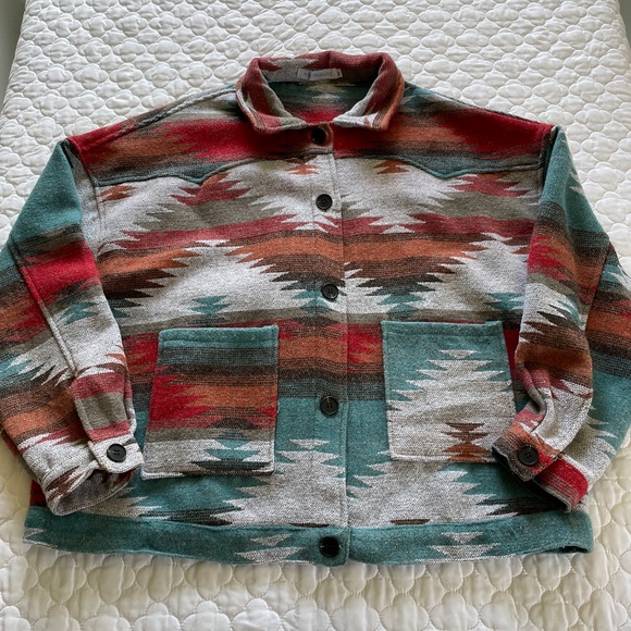 Miss Sparkling Southwest Style Oversized Shirt Size Medium - Picture 1 of 6